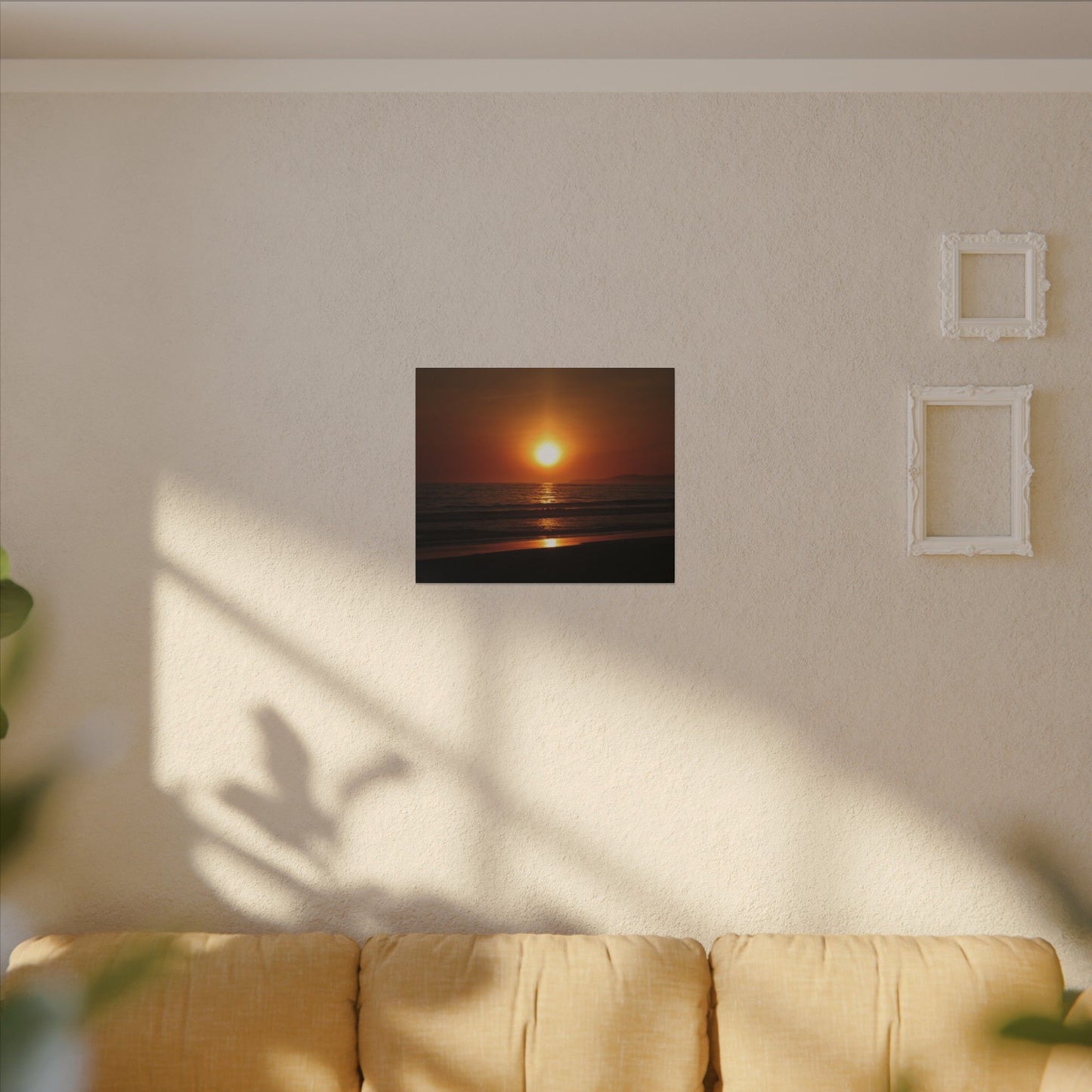Dusk Beach Wall Art Canvas