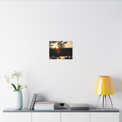 Northwoods Halo Cabin Lake Wall Art Canvas