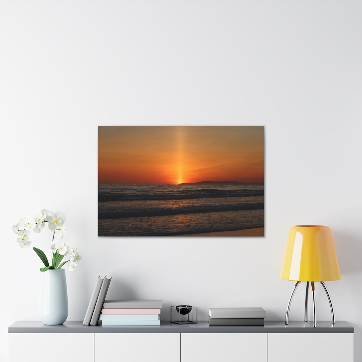 Beaming Sunset Wall Art Canvas