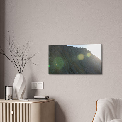 Morro Rock Sun Flare Wall Canvas
