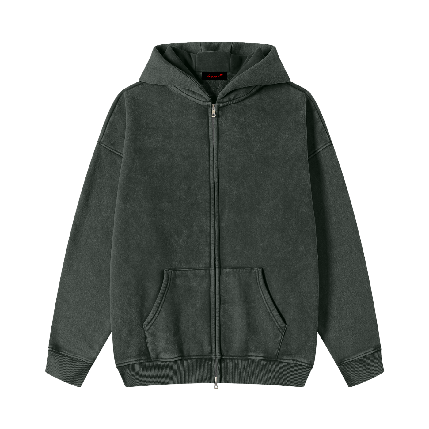 Map of Divine Structure Sacred Geometry Snow Washed Zip-Up Fleece Hoodie