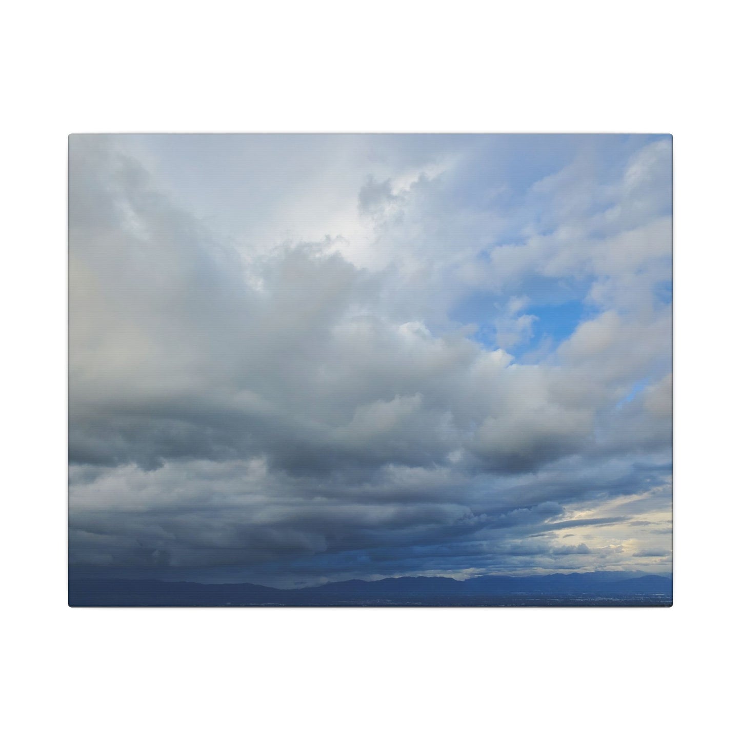 Stormy Blue Sky Wall Art Canvas