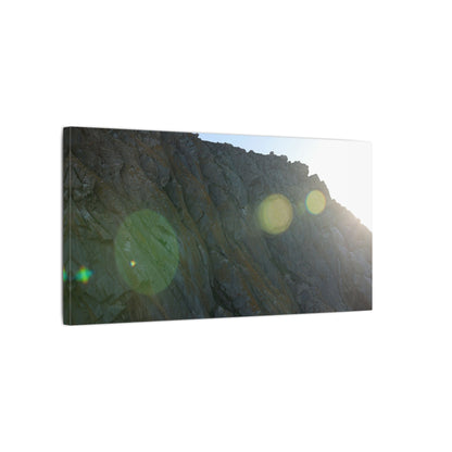 Morro Rock Sun Flare Wall Canvas