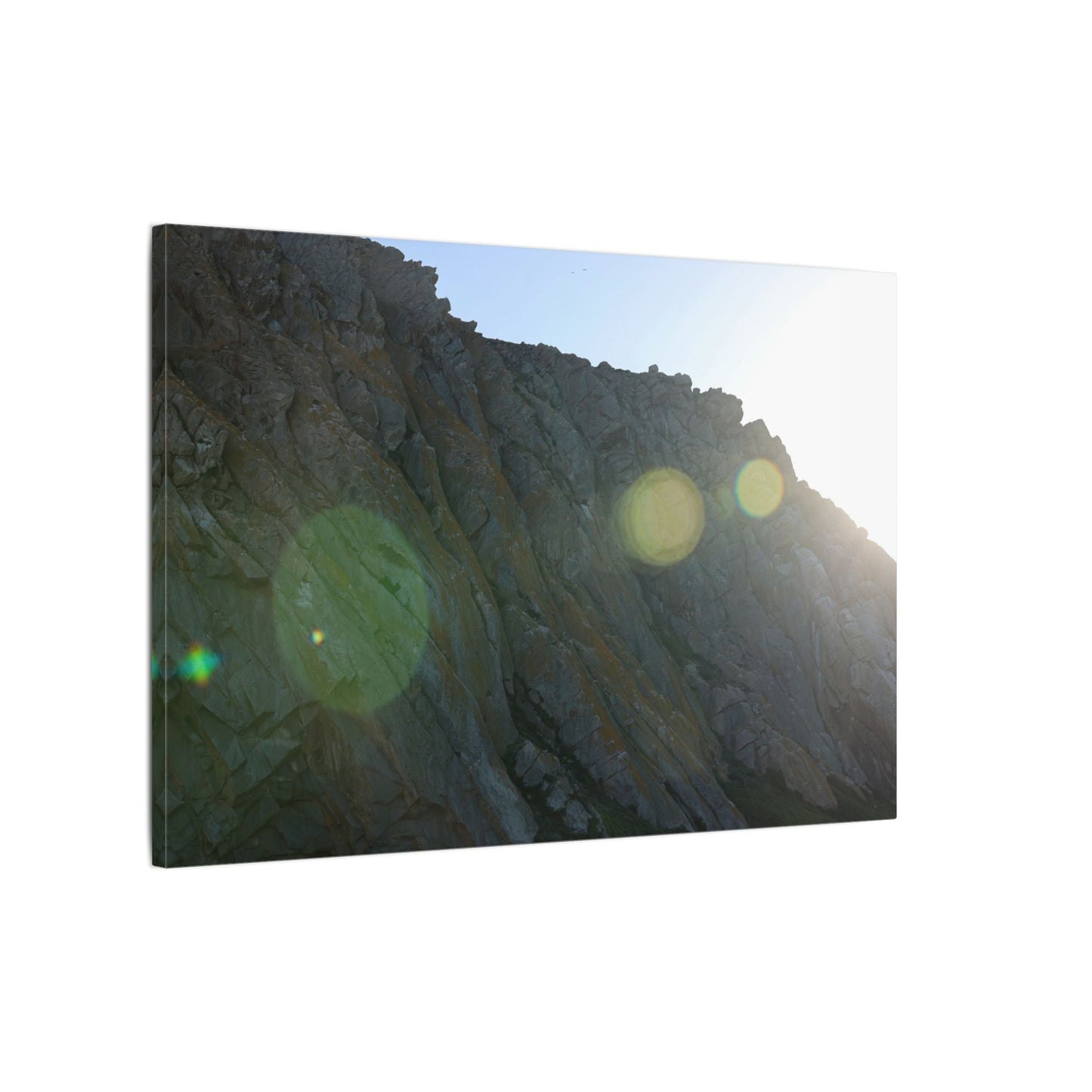 Morro Rock Sun Flare Wall Canvas
