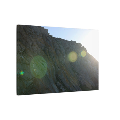 Morro Rock Sun Flare Wall Canvas