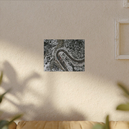 Mountain Winter Road Wall Art Canvas