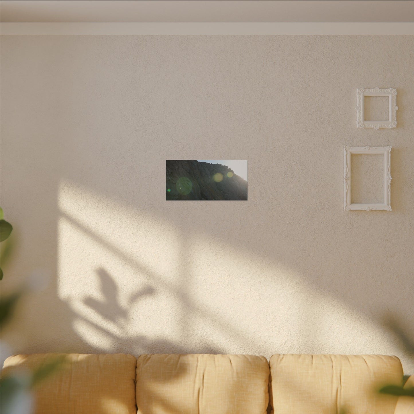 Morro Rock Sun Flare Wall Canvas