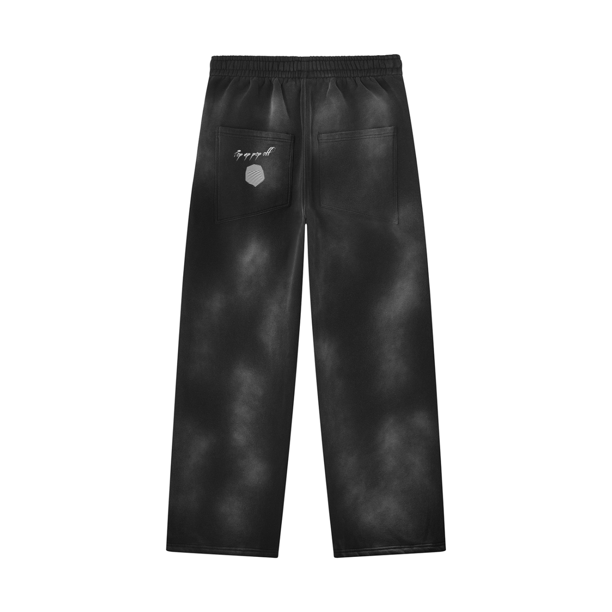 Pop Up Pop Off Sun Faded Wide Leg Baggy Fleece Sweatpants