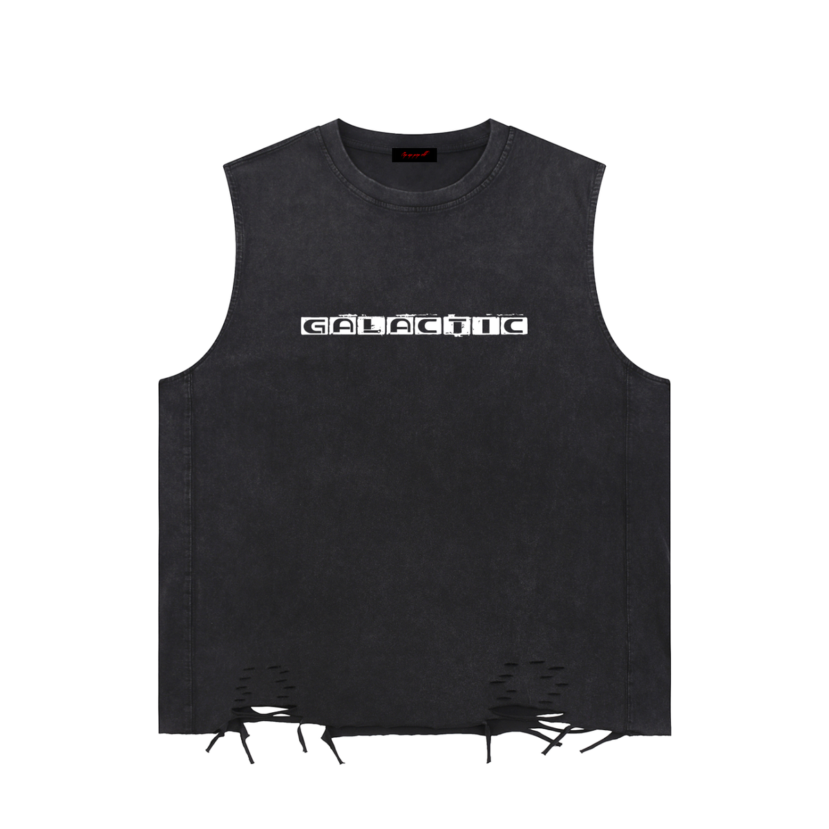 Galactic Center of Life Sacred Geometry Snow Washed Raw-Hem Tank Top
