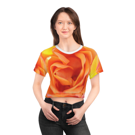 Doses of Roses Hot Fire Women's Crop Tee