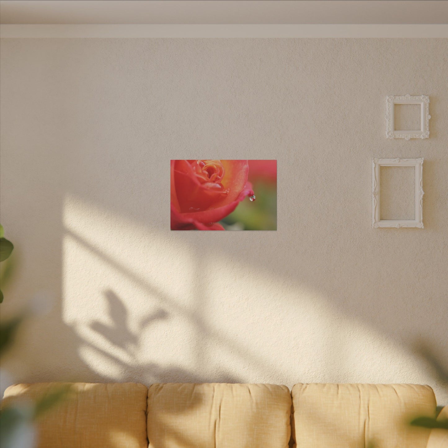 Drip Reflection Rose Wall Art Canvas