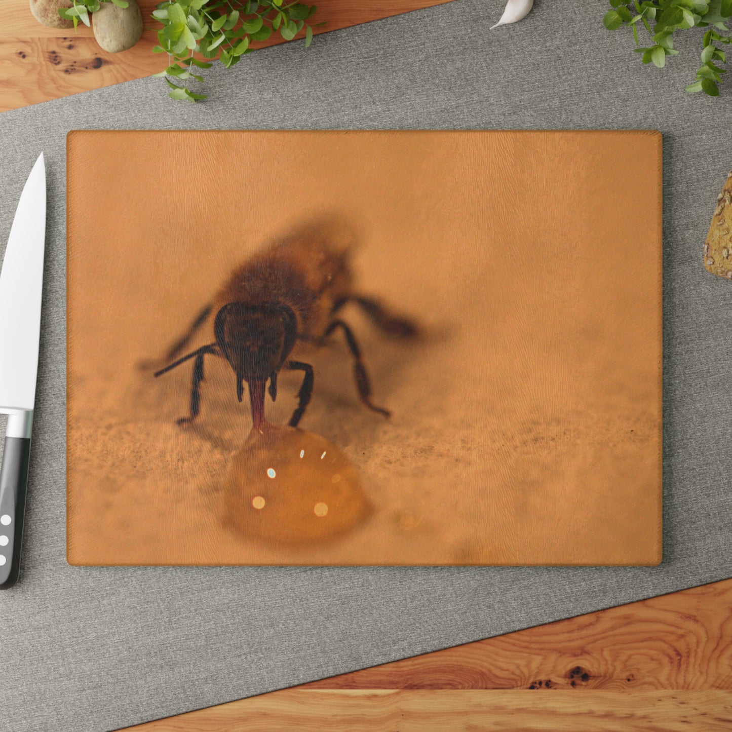 Honey Bee Glass Cutting Board