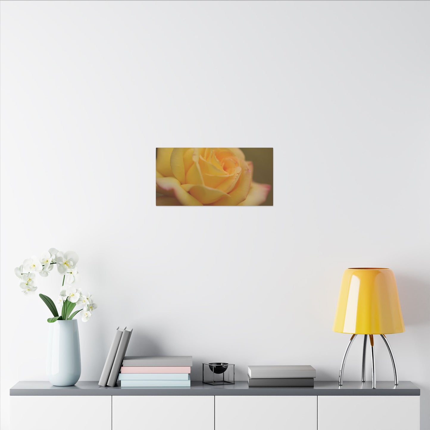 Yellow Delight Rose Wall Art Canvas