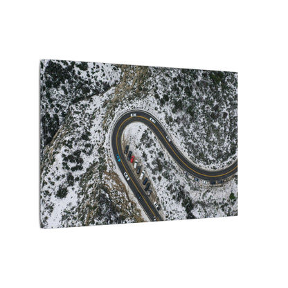 Mountain Winter Road Wall Art Canvas