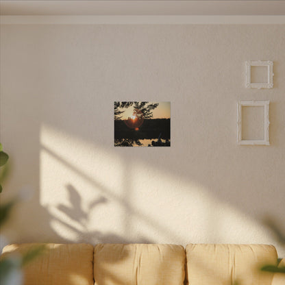 Northwoods Halo Cabin Lake Wall Art Canvas