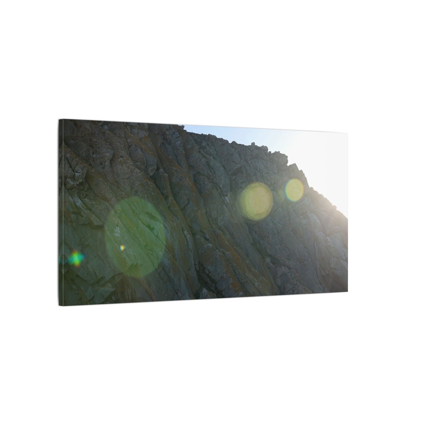 Morro Rock Sun Flare Wall Canvas