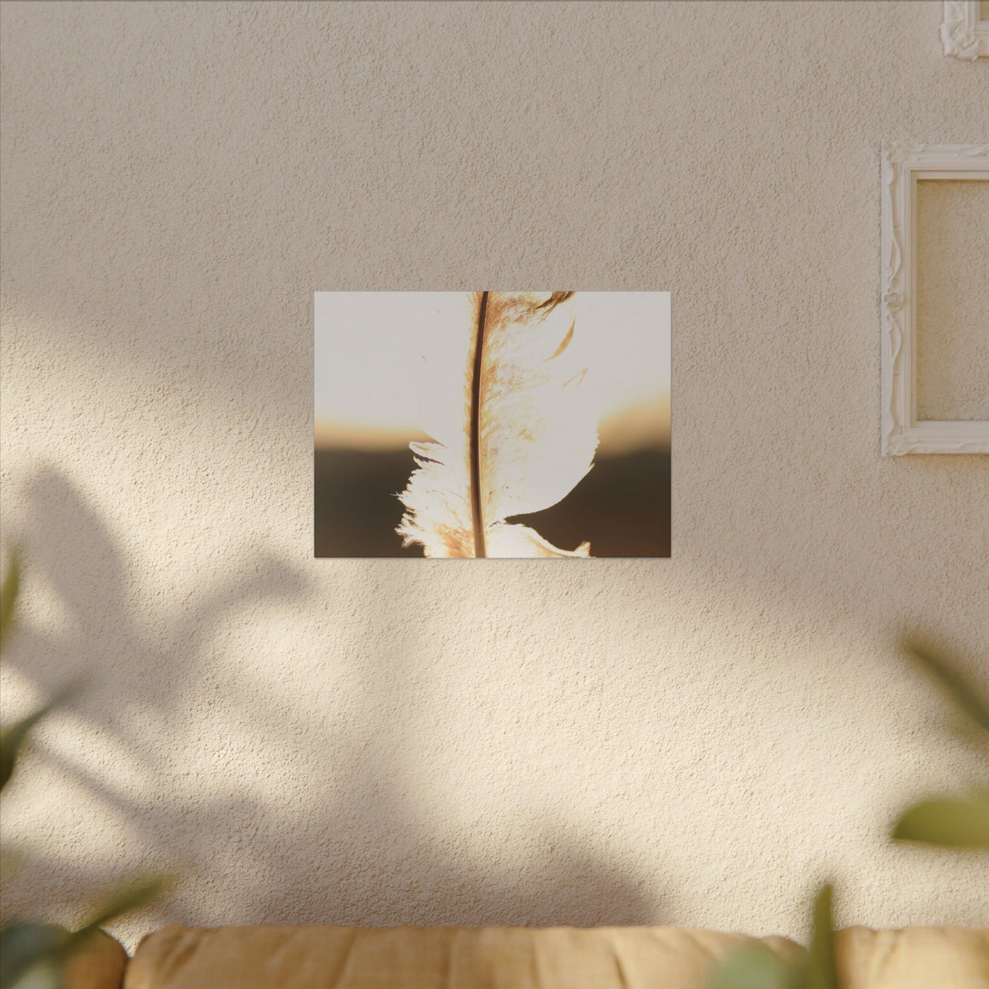 Feather in the Sun Wall Art Canvas