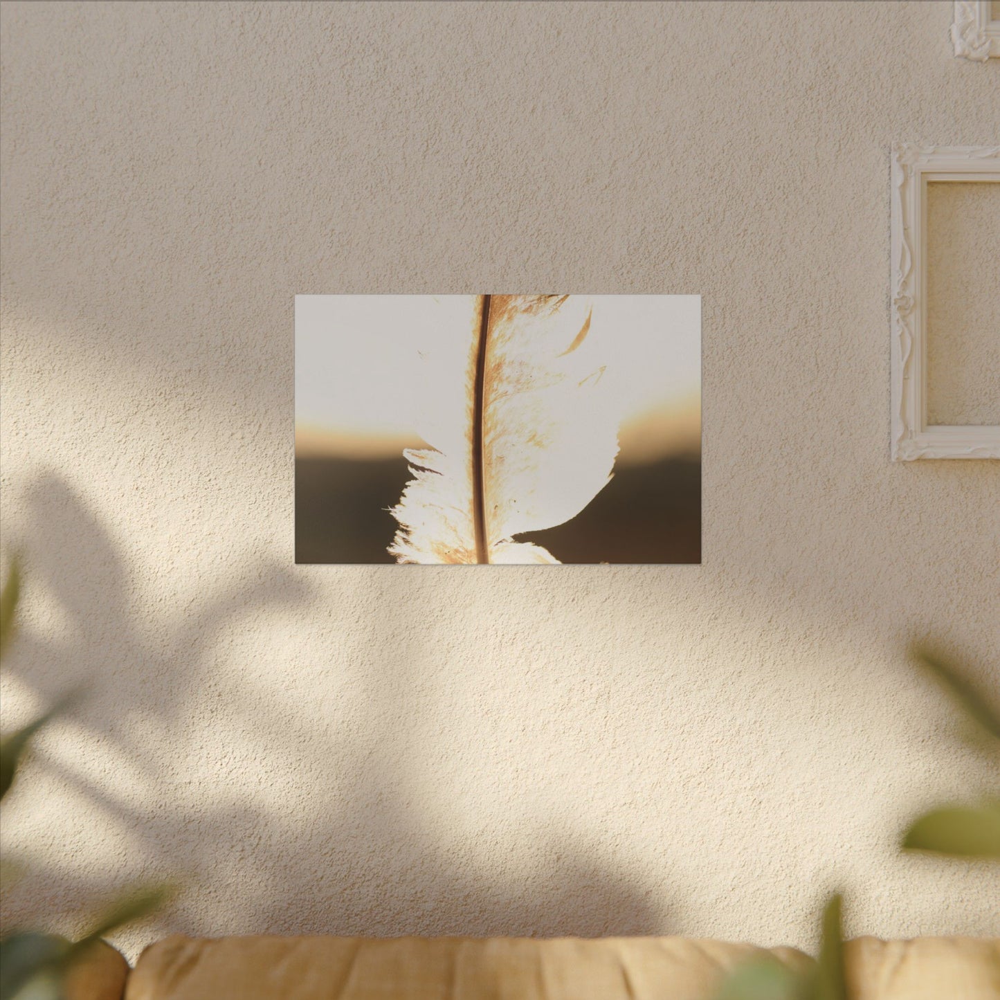 Feather in the Sun Wall Art Canvas