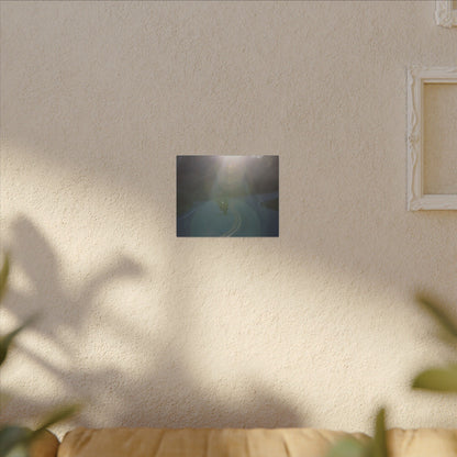 Sunlit Motorcycle Road Wall Art Canvas