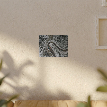 Mountain Winter Road Wall Art Canvas