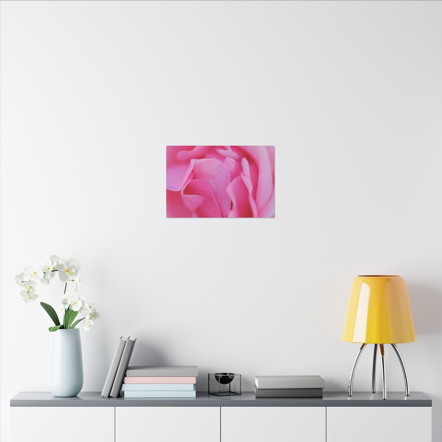 Voluptuous Pink Rose Wall Art Canvas