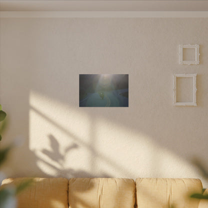 Sunlit Motorcycle Road Wall Art Canvas