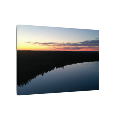 Willow Lake Sunset Ariel Wall Art Canvas