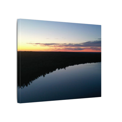 Willow Lake Sunset Ariel Wall Art Canvas