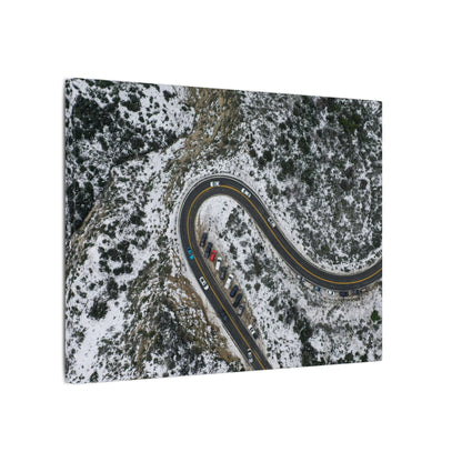 Mountain Winter Road Wall Art Canvas