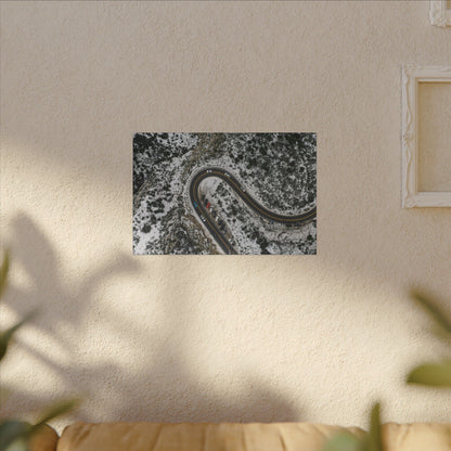 Mountain Winter Road Wall Art Canvas