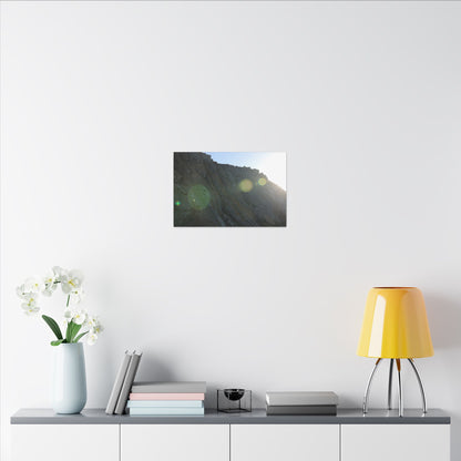 Morro Rock Sun Flare Wall Canvas
