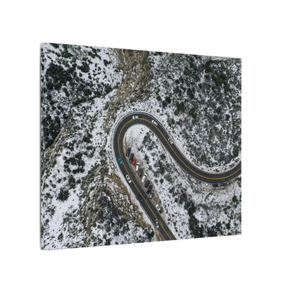 Mountain Winter Road Wall Art Canvas