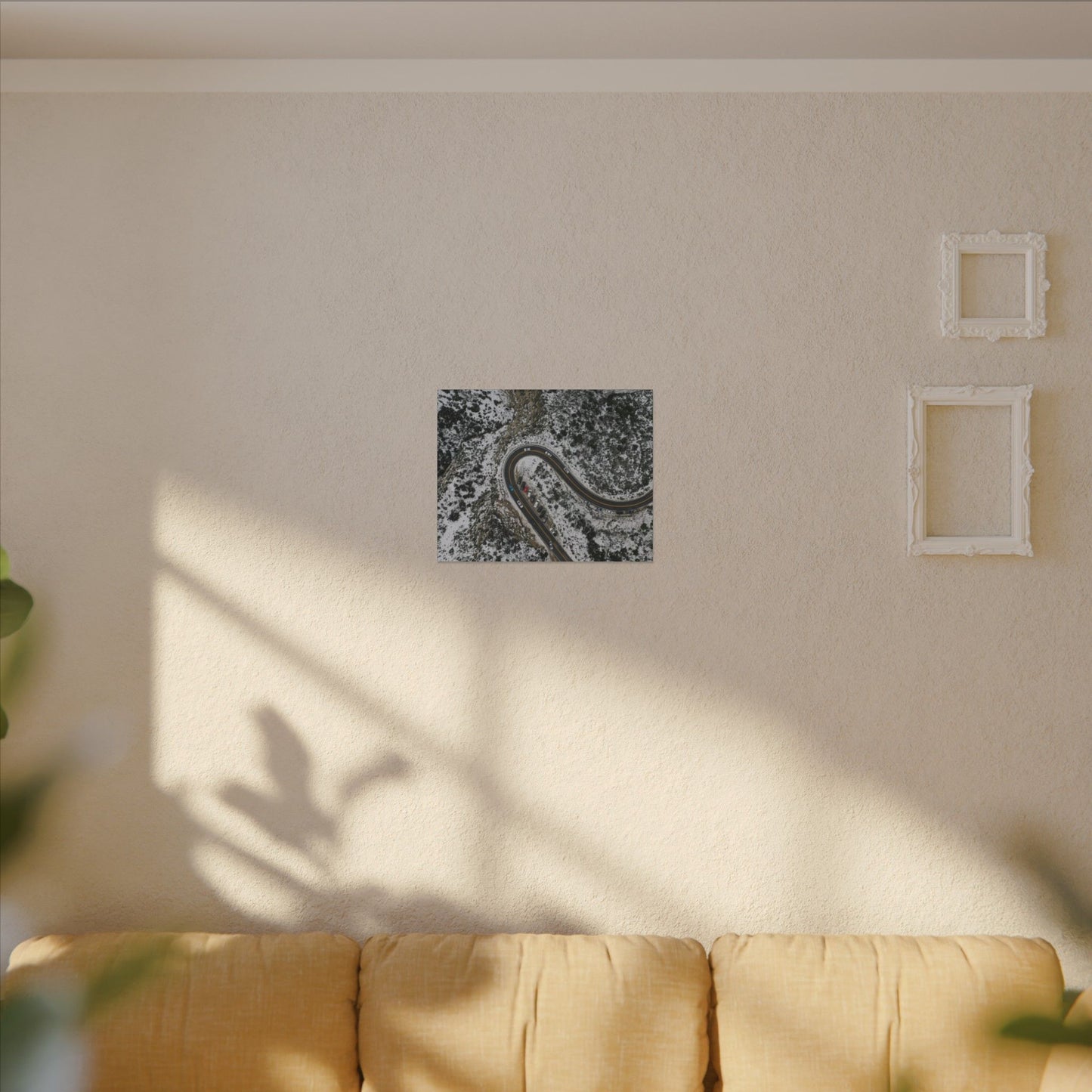 Mountain Winter Road Wall Art Canvas