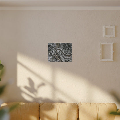 Mountain Winter Road Wall Art Canvas