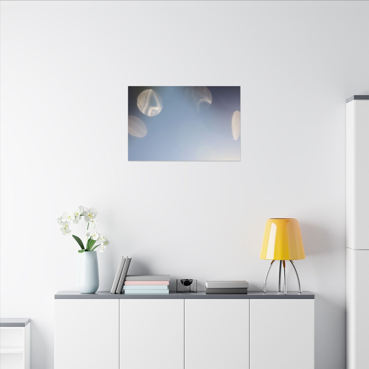 Galactic Orbs of Light Wall Art Canvas