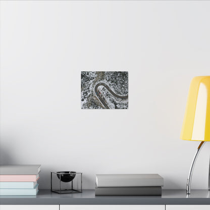 Mountain Winter Road Wall Art Canvas