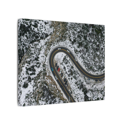 Mountain Winter Road Wall Art Canvas