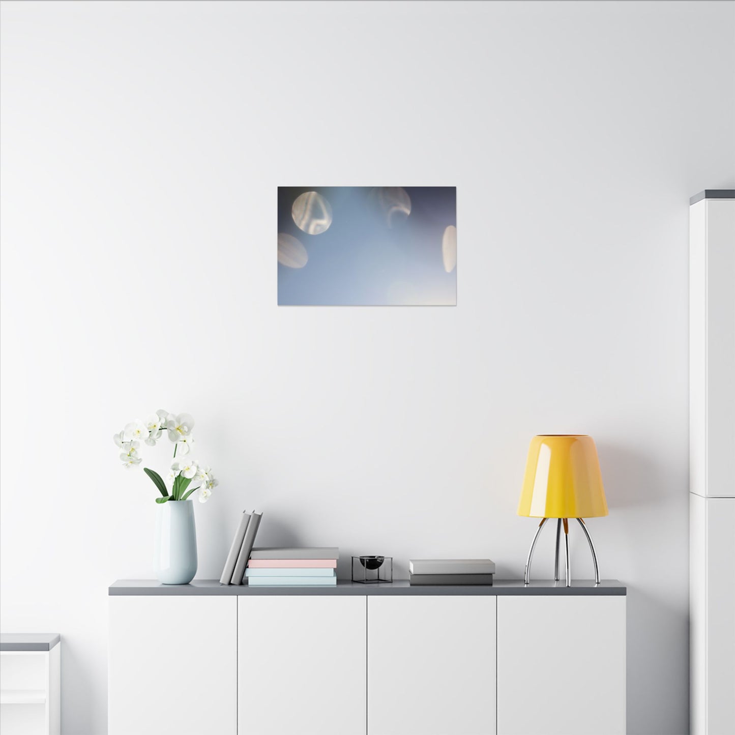Galactic Orbs of Light Wall Art Canvas