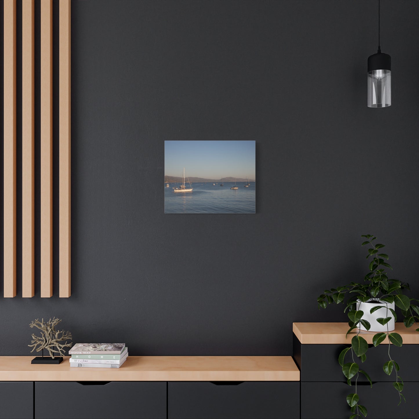 Peace and Sailboats Wall Art Canvas