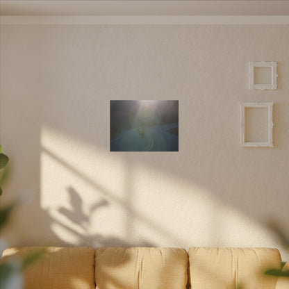 Sunlit Motorcycle Road Wall Art Canvas