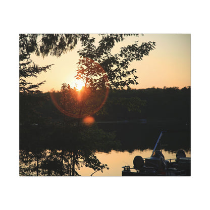 Northwoods Halo Cabin Lake Wall Art Canvas