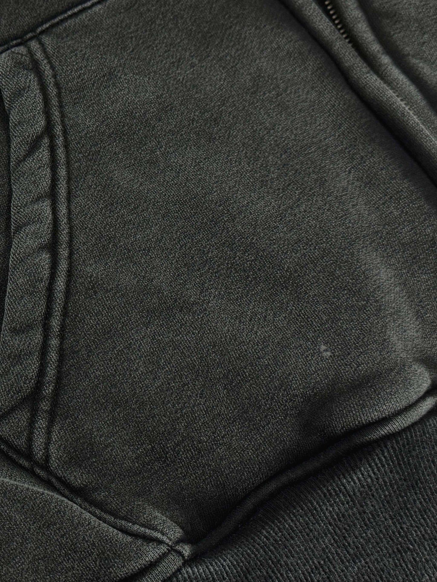 Sacred Stacked Purple Eye Snow Washed Zip-Up Fleece Hoodie