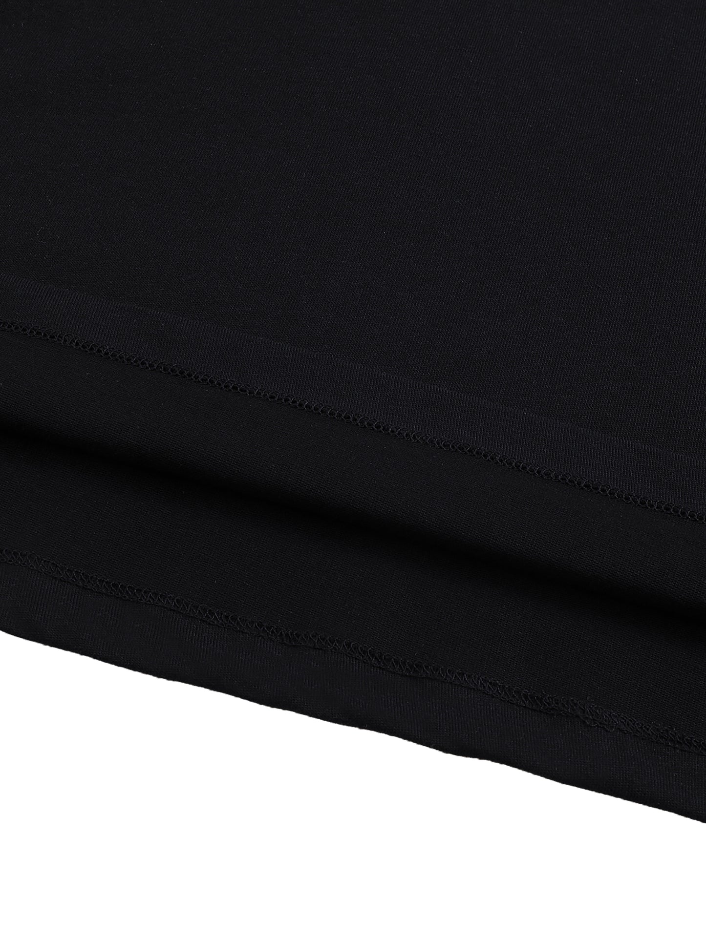 Sacred Geometry Black Raw Edge Cotton Tank Top