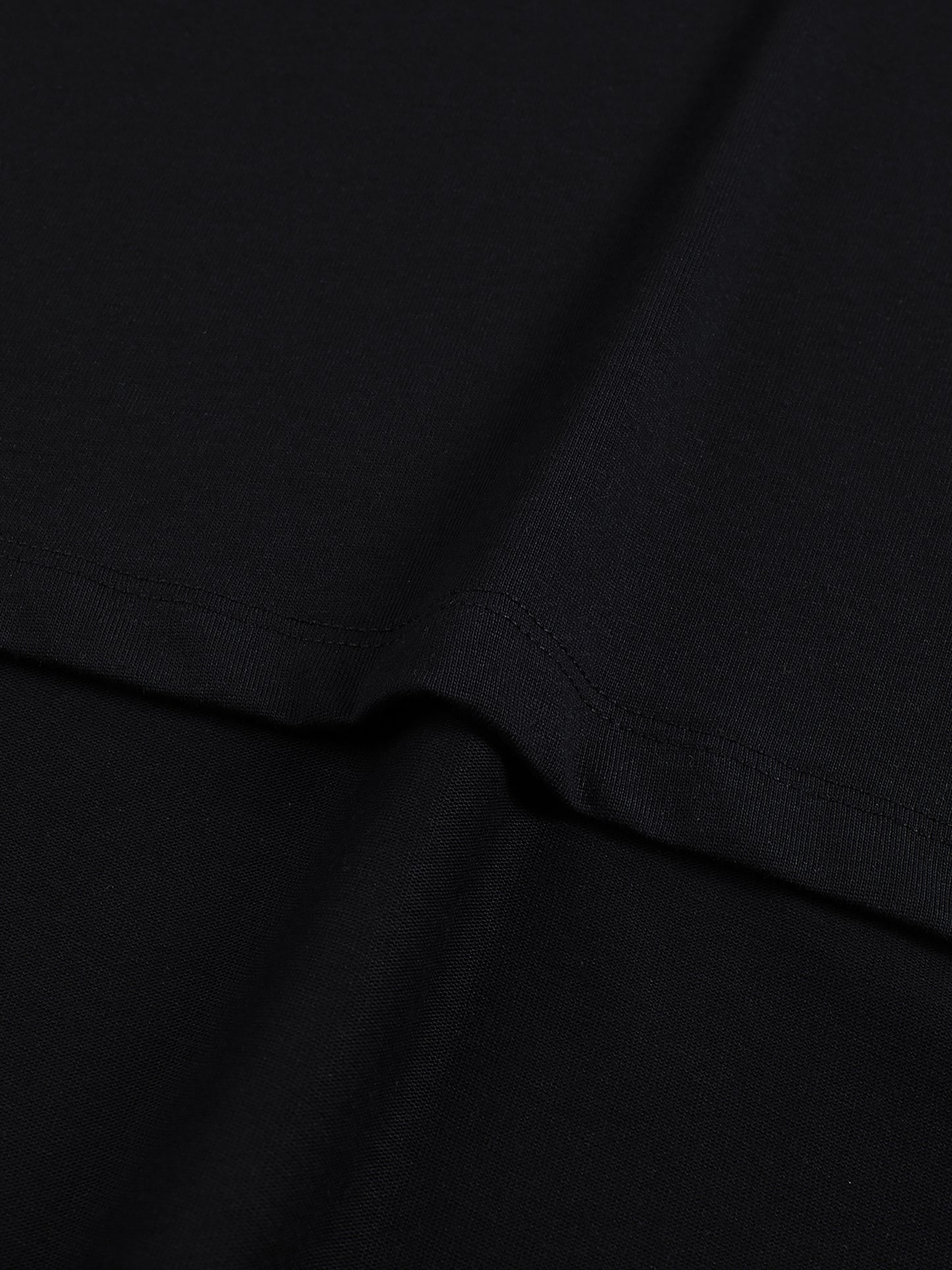 Sacred Geometry Black Raw Edge Cotton Tank Top