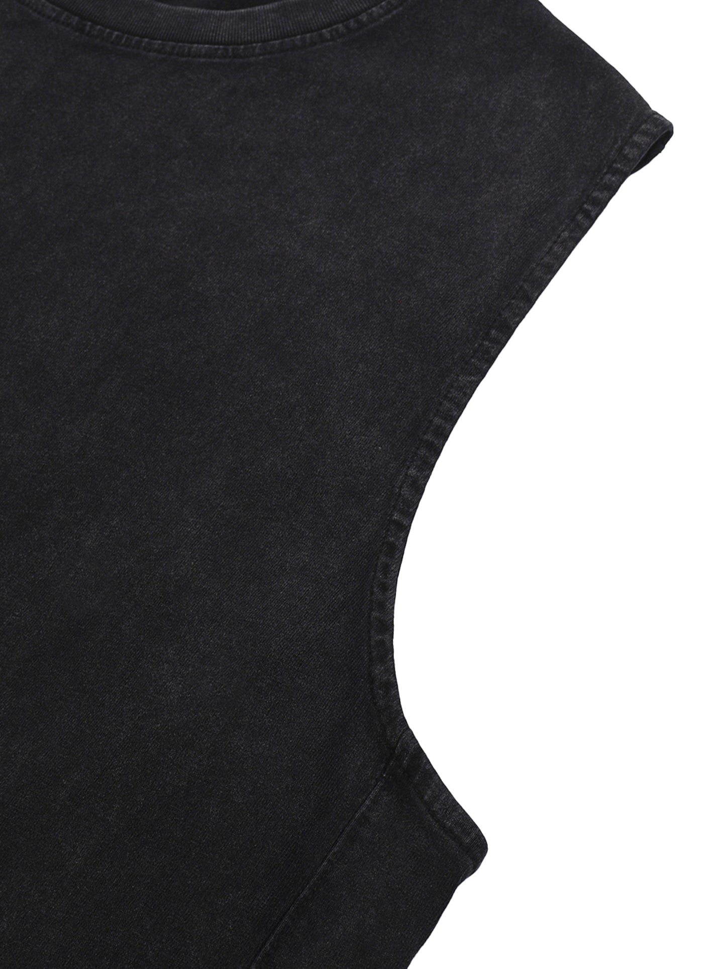 Stacked Sacred Geometry Snow Washed Raw-Hem Tank Top