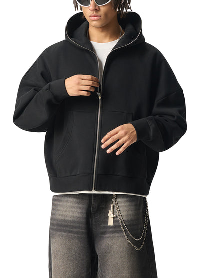 Eleven Sacred Geometry Glyphs Fleeced Full-Zip Hoodie