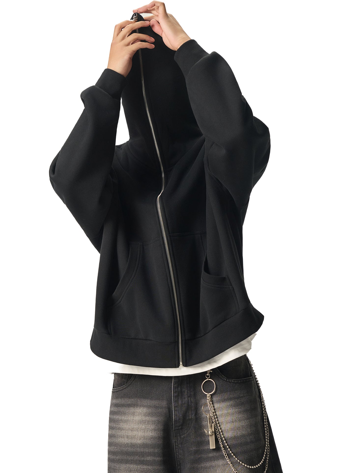 Eleven Sacred Geometry Glyphs Fleeced Full-Zip Hoodie