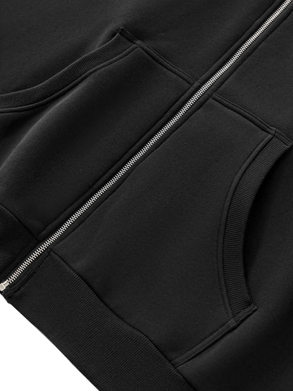 Eleven Sacred Geometry Glyphs Fleeced Full-Zip Hoodie