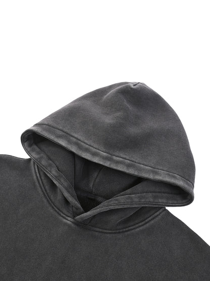 Time Traveler Sacred Geometry Snow Wash Fleece Oversize Hoodie
